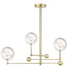 Toolight, Závesná lampa sklenené gule 3 ks APP918-3CP, zlatá, OSW-03230