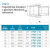 Novaservis, Topenářské šroubení s plochým těsněním, niklované 3/4", FT211/20