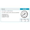 Novaservis, Manometr 63mm 1/4" Axiál 0-10 bar, M6310A