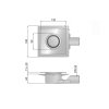 Omp Tea, Podlahová vpusť 150x150 mm bočná, odpad 50mm, chróm, 2665.695.8