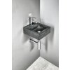 Sapho, BLOK 1 kamenné umývadlo priemer 40cm, matný tmavý kameň, 2401-02