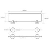 Sapho, X-ROUND E sklenená polička 300x130mm, chróm, XR601