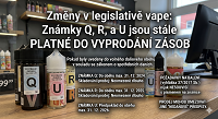 POTVRZENO ČERNÉ NA BÍLÉM = NÁLEPKY R, U = el.cigarety a náplně