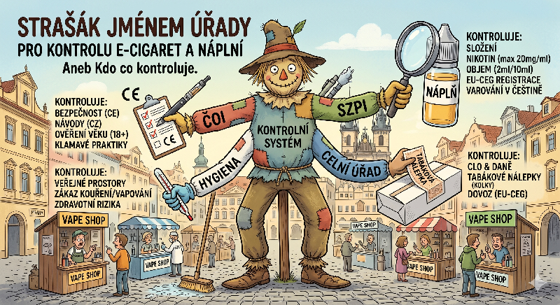 Strašák jménem úřady pro kontrolu e cigaret a náplní a neb kdo a co se vůbec kontroluje !!