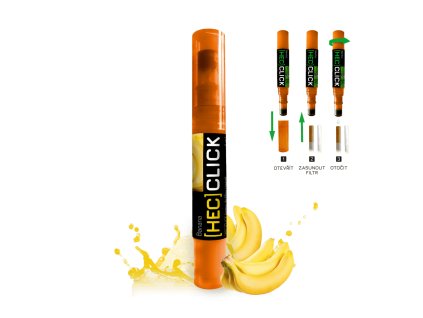 1104 246 hec click aplikator aroma do filtru cigaret prichut banana liquid 2ml