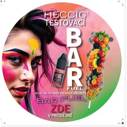 Samolepa kulatá testovací bar