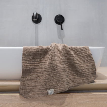 mušelínový ručník béžový