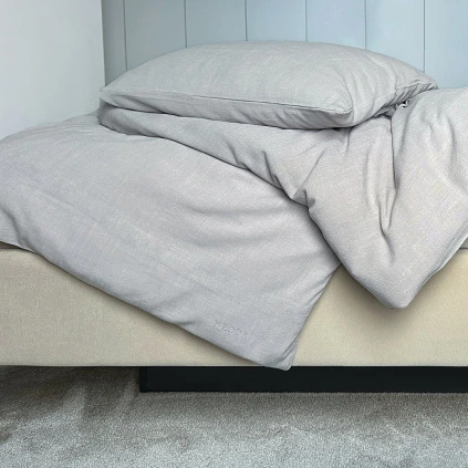 lněné povlečení světle šedé 1