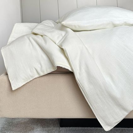 Lněné povlečení krémové