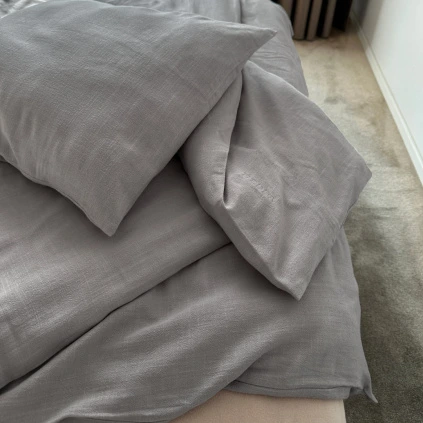 lněné povlečení šedé 1
