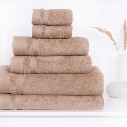 Matějovský ručník Eucalypta světle hnědý tencel bavlna 10