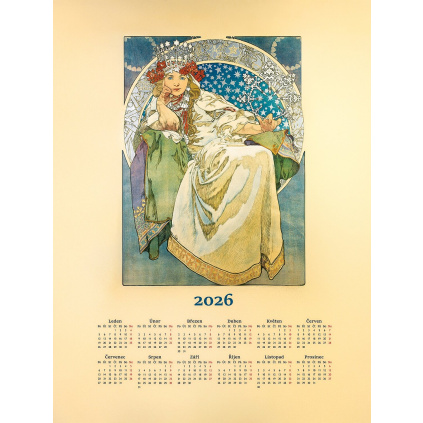 Matějovský Kuchyňské utěrky Kalendář Alfons Mucha 2026