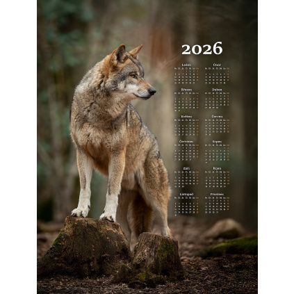 Matějovský Kuchyňské utěrky Kalendář Vlk 2026