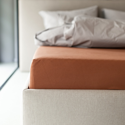 prostěradlo jersey lycra premium čokoláda