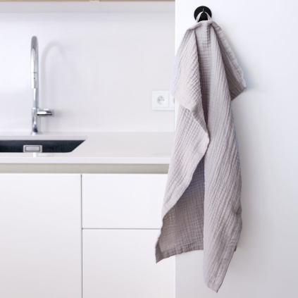 utěrka z organické bavlny šedá 1