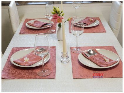 Tablecloth Odaska place setting 30x40 set 2 pcs garlands pink