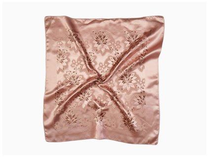 Folklore scarf Ondrin VSh 77x77 DAHLIA salmon