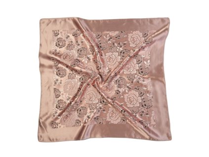 Folklore scarf Ondrin VSh 77x77 ROSE salmon