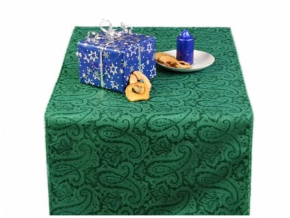 Odaska tablecloth 40x140 CASHMERE PATTERN green