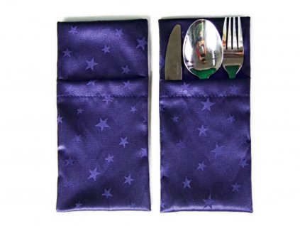 Cutlery pocket Odaska set 2pcs STARS midnight blue
