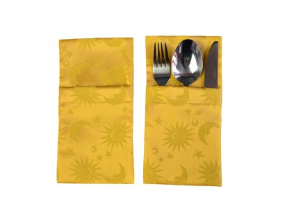 Cutlery pocket Odaska set 2pcs SUN gold