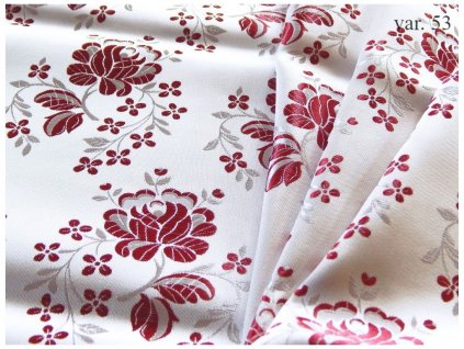 Odrina 160 folklore brocade FORGET-ME-NOT ivory