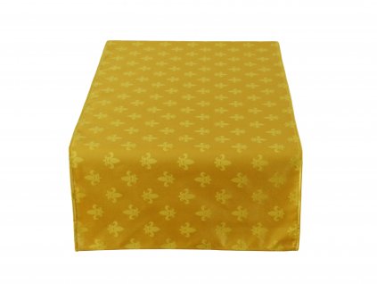Tablecloth Odaska 40x140 FLEUR DE LYS gold