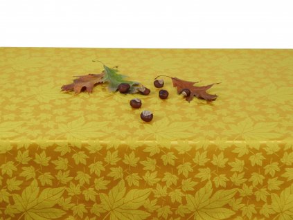 Tablecloth Odaska MAPLE LEAF gold