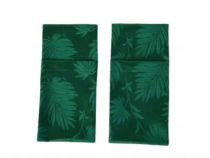 Cutlery pocket Odaska set 2pcs PAPYRUS PLANT emerald