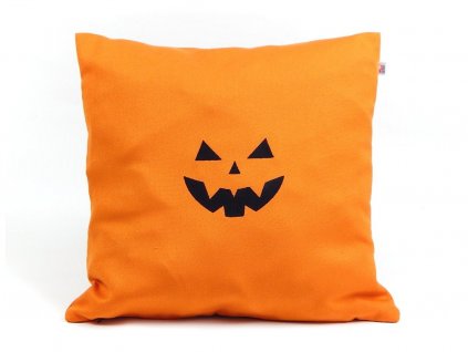Pillow case 40x40 with orange HALLOWEEN embroidery