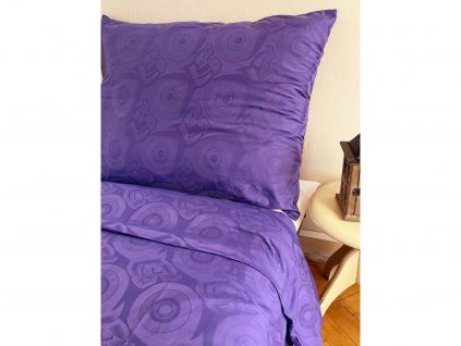 Bedding set CO damask Onetas 70x90+140x200 CIRCLE purple