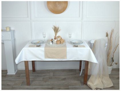 Tablecloth Odaska 40x140 SMOOTH natural linen