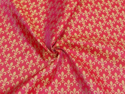 Luxury brocade 160 51323 FLEUR DE LYS red