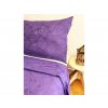 Bedding set CO damask Onetas 70x90+140x200 HALF HEART purple