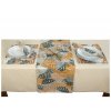 Tablecloth brocade 37x140 MONSTERA ivory