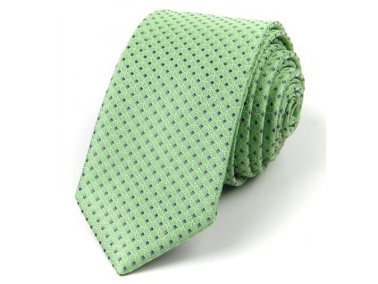 51401998 kravata ctverecek hedvabi zelena