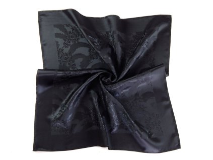 Folklore scarf Ondrin VSh 76x76 MEADOW black