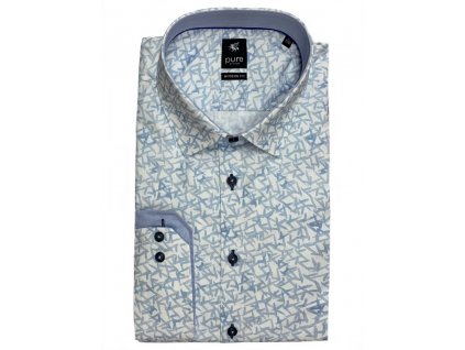 Pure DR 100% cotton shirt blue and white