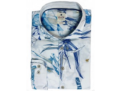 Pure DR 100% cotton shirt with geometric pattern