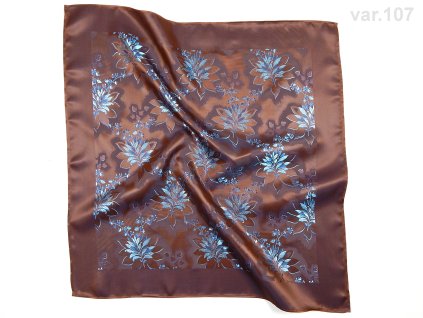 Folklore scarf Ondrin VSh 76x76 DAHLIA brown