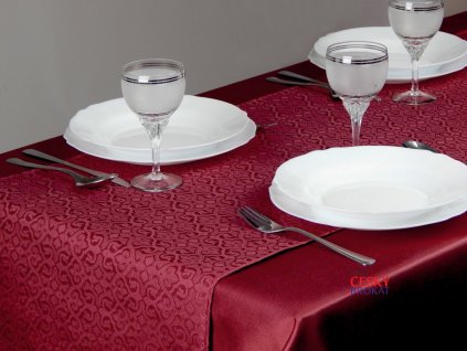 Odaska tablecloth 40x140 GOTHIC maroon