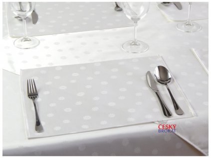 Tablecloth Odaska place setting 30x40 set 2 pcs white daisies