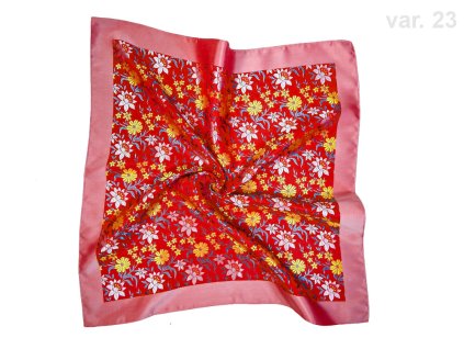 Folklore scarf Ondrit VSh 78x78 PRIMAVERA red
