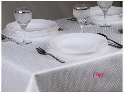 Tablecloth Odaska diamonds white