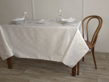 Tablecloth Odaska grid white