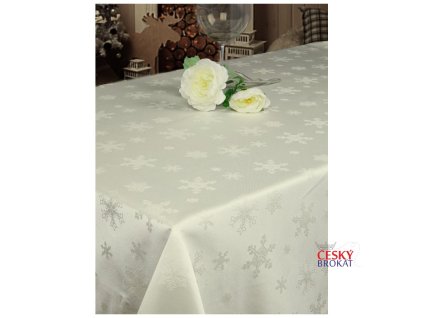 Tablecloth Odaska runner 40x140 flakes cream