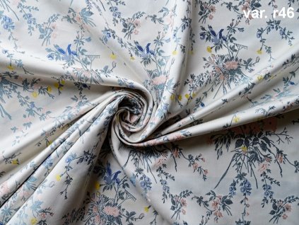 Luxury brocade 160 50749 BOUQUET & RAKE ivory | R46