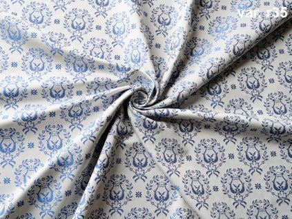 Historical brocade 152 50749 Harp ivory