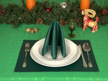 Tablecloth Ospen place setting 30x40 set of 2 pcs plain green