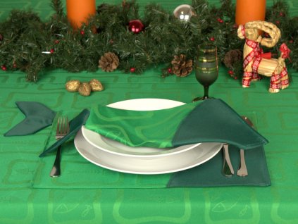 Tablecloth Odaska placemat 30x40 set of 2 pcs fishing green